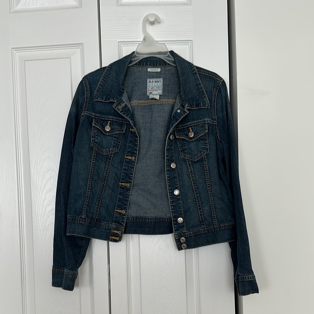 OLD NAVY LADIES DEMIM JEAN JACET STRETCH SIZE SMALL